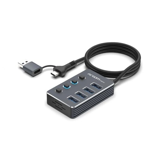 Hub Argom OneAxess 4x on/off Switch Hub – Plug & Play Type-C/USB 3.0