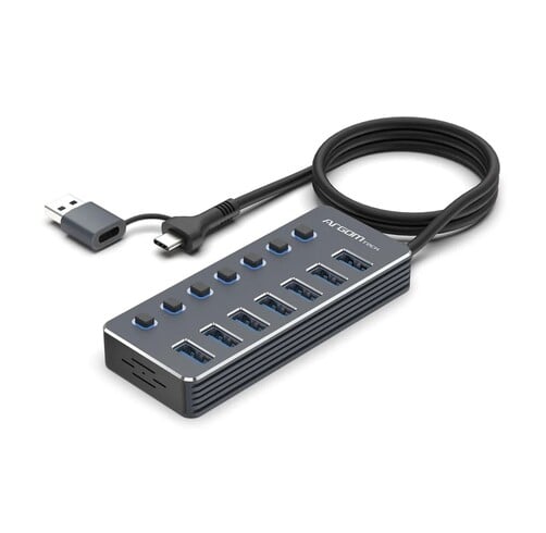 Hub Argom OneAxess 7x on/off Switch Hub – Plug & Play Type-C/USB 3.0