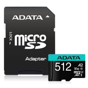 Memoria MicroSD 512GB Adata Premier Pro V30 U3 A2 100-85MB