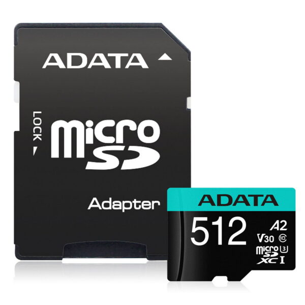 Memoria MicroSD 512GB Adata Premier Pro V30 U3 A2 100-85MB