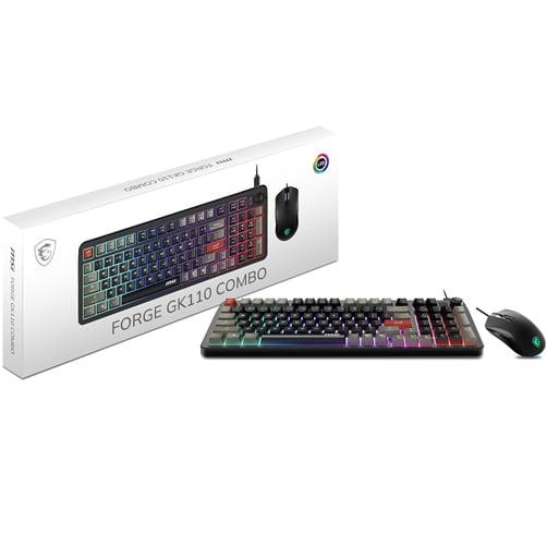 Teclado y Mouse MSI Forge GK110 – Negro – RGB