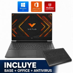 COMBO LAPTOP HP VICTUS 15-FB3020LA R7-7445HS – 16GB – 512GB-SSD – RTX-3050 – 15.6″ – W11Esp