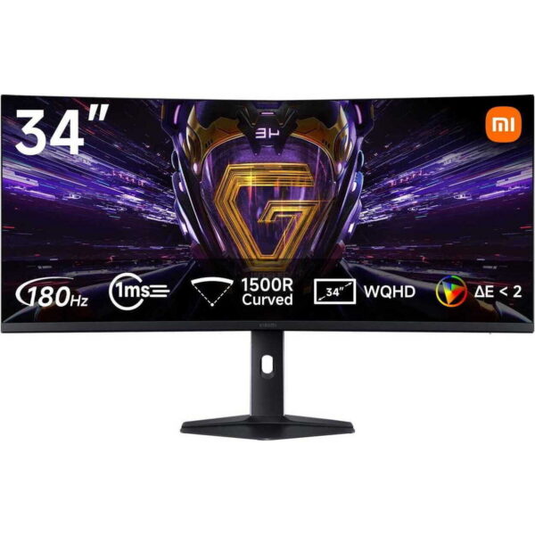MONITOR CURVO LED 34″ XIAOMI G34WQI 1MS – 180HZ – 3440X1440