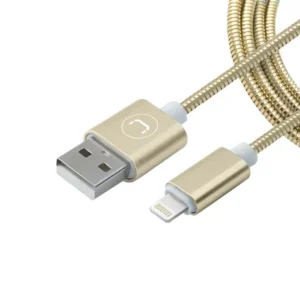 CABLE UNNO LIGHTNING A USB – 1 MTS – STEEL DORADO