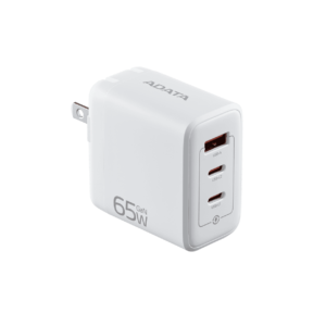 CARGADOR DE PARED ADATA – 1 USB- 2 USB-C – 65W – BLANCO