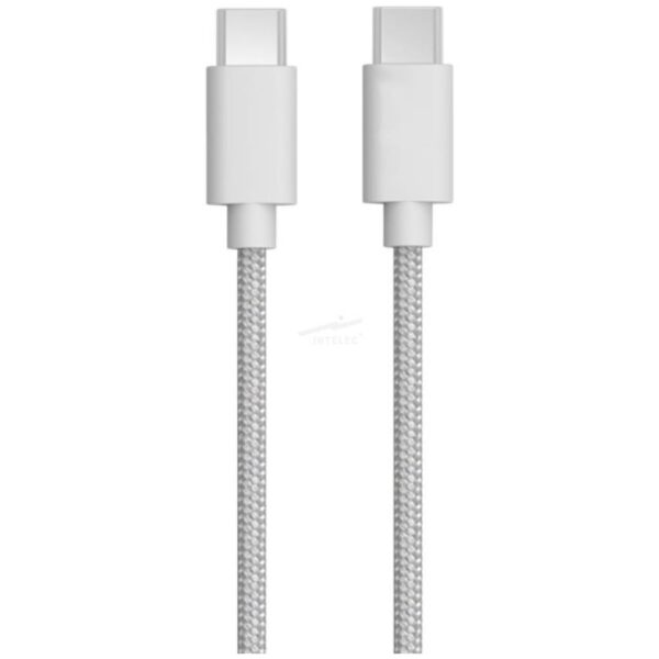 CABLE CASELOGIC USB-C A USB-C – 1.8MTS – TRENZADO – BLANCO
