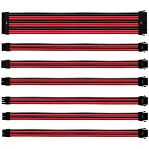 KIT DE CABLES DE EXTENSION COOLER MASTER – ROJO CON NEGRO