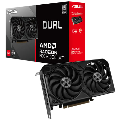Kit Asus Dual AMD Radeon RX 9060 XT 16 GB + Redragon Diti K585