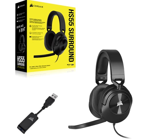Corsair HS55 Surround  V2 – Dolby Atmos – Negro