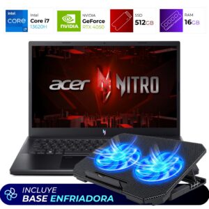 Combo Laptop + Base Enfriadora – Acer Nitro V – Intel i7 13620H – 16GB – RTX 4050 – 512GB
