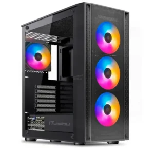 CASE GAMING ITVISION E607 RGB CON FUENTE DE PODER 650W