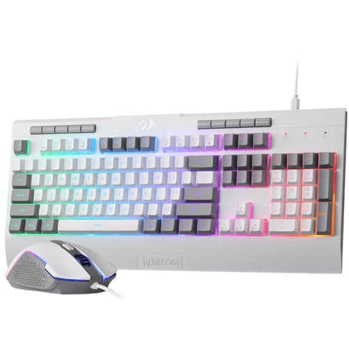 Teclado y Mouse Redragon Gaming Essentials – Blanco