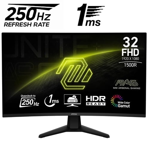MSI Mag 32C6X – Curvo – 32″ – 250Hz