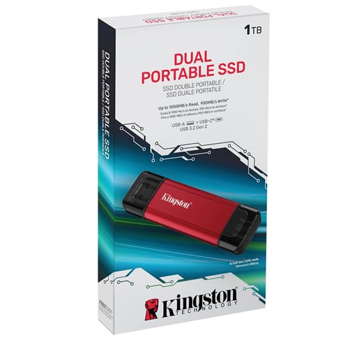 Kingston SSD Externo -1TB – Dual Portable