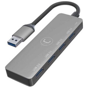 USB HUB UNNO 4 PUERTOS USB 3.0 – GRIS
