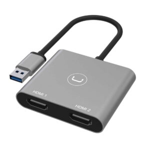 HUB UNNO USB 3.0 A 2 HDMI