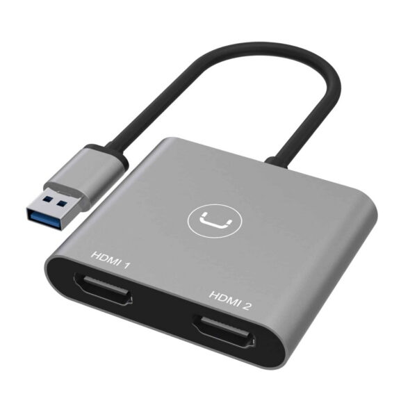 HUB UNNO USB 3.0 A 2 HDMI
