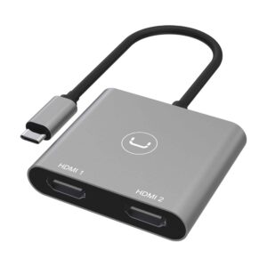 Hub UNNO USB-C a 2X HDMI – GRIS