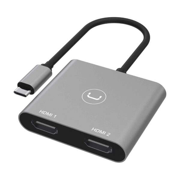 Hub UNNO USB-C a 2X HDMI – GRIS