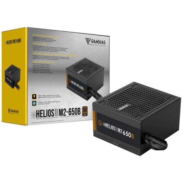 FUENTE DE PODER GAMDIAS HELIOS M2 650 WATTS 80+ BRONCE
