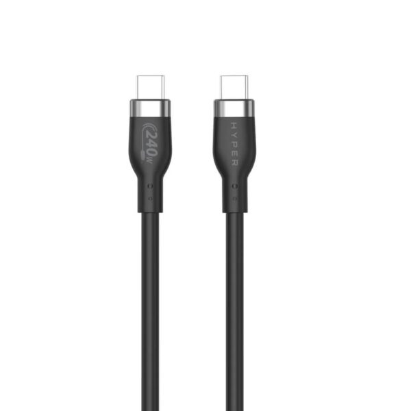 CABLE HYPERJUICE USB-C a USB-C – 2 METROS – NEGRO