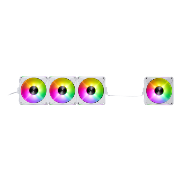 VENTILADOR XPG HURRICANE MAG 120 ARGB PWM – 4PACK – BLANCO