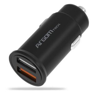 Cargador Rapido para Auto Argom 30W – Negro