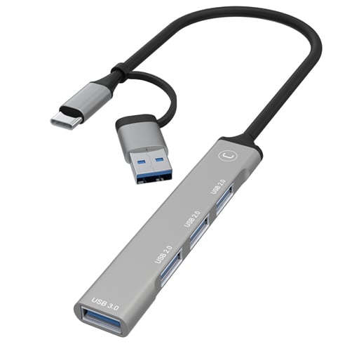 Hub Unno Tekno 2 en 1  – USB C – HB1014GY