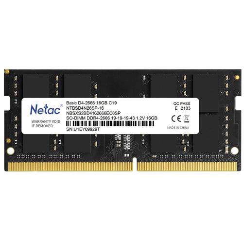 Netac Basic – 16GB DDR4 3200Mhz – SO-DIMM