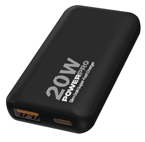 Cargador UNNO TEKNO Portatil Power Pro – Super Fast Dual Port  20W  – Negro