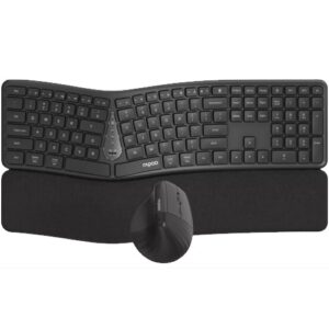 Teclado y Mouse Rapoo 8810ME Ergonomic Wireless – Negro