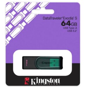Kingston Memoria USB  DataTraveler Exodia S – 64GB – Verde