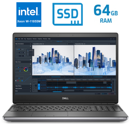 Dell Precision 7560 – Intel Xeon W-11855M – 64GB – RTX A3000 – 2TB