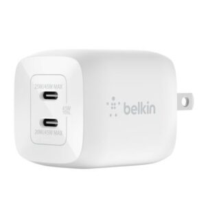 Belkin Boost Charge Pro – Dual Wall Charger 45W – Blanco