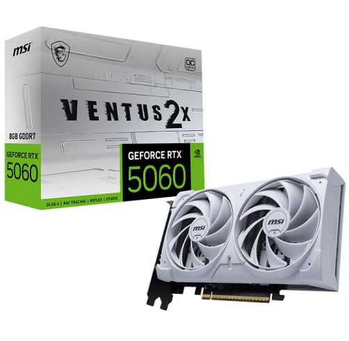 MSI Geforce RTX 5060 Ventus 2X OC – 8GB – Blanco