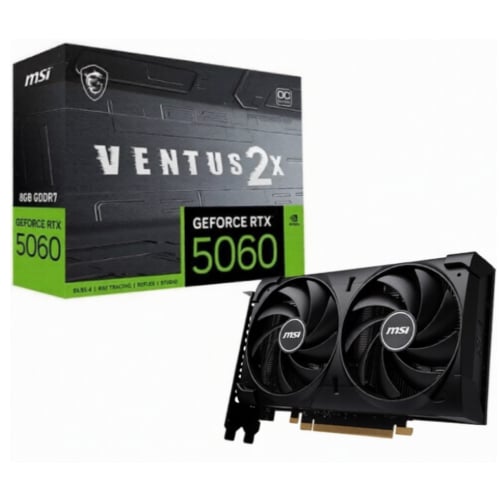 MSI Geforce RTX 5060 Ventus 2X OC – 8GB – Negro