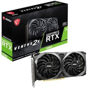 MSI Geforce RTX 3060 Ventus 2X OC – 12GB – Negro