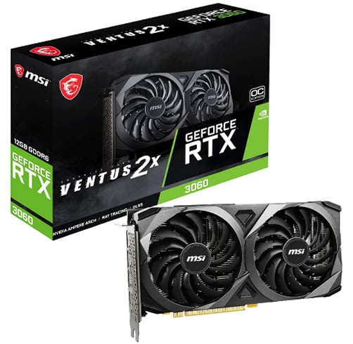 MSI Geforce RTX 3060 Ventus 2X OC – 12GB – Negro