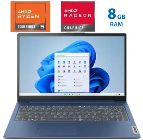 Lenovo IdeaPad Slim 3 – AMD Ryzen 5 7520U – 8GB – 512GB – Abyss Blue