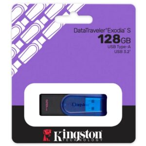 Kingston Memoria USB DataTraveler Exodia S – 128GB – Azul