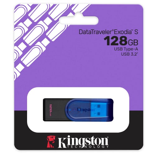Kingston Memoria USB DataTraveler Exodia S – 128GB – Azul