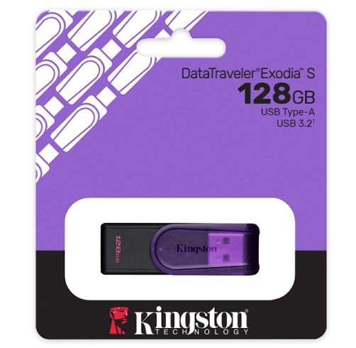 Kingston Memoria USB DataTraveler Exodia S – 128GB – Morado