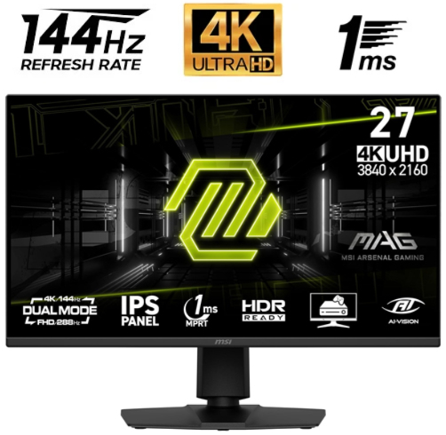 MSI MAG 275UPD E14 Dual Mode – 27″ – 4K/UHD- 144Hz – IPS