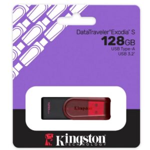Kingston Memoria USB DataTraveler Exodia S – 128GB – Rojo