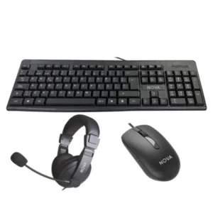 TECLADO MOUSE Y AUDIFONOS NOVA – ALAMBRICO USB