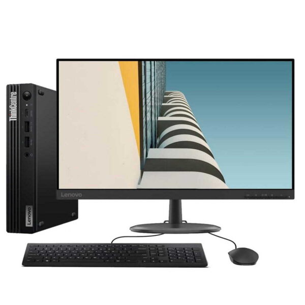 PC MINI USADA LENOVO THINKCENTRE M70Q Ci5-10400T – 8GB – 256GB – W10P + MONITOR C24-C20
