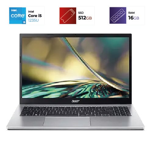 Acer Aspire 3 – I5 1235U – 16GB – 512GB – Pure Silver