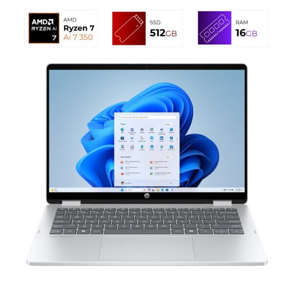Laptop HP OmniBook 5 – Ryzen Ai 7 350 – 16GB – 512 GB – Plateada