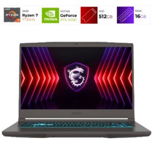 MSI Thin A15 – AMD Ryzen 7 7735HS – 16GB – RTX 4050 – 512 GB – Cosmos Gray
