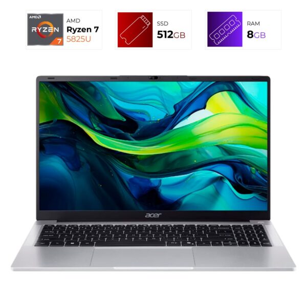 Acer Aspire Lite – AMD Ryzen 7 5825U – 8GB – 512GB – Light Silver